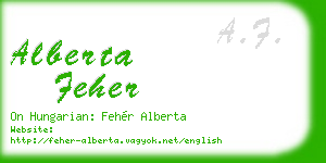 alberta feher business card